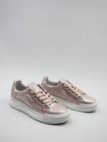 Pantofi sport roz prafuit cu textura metalizata c-458 - imagine 4