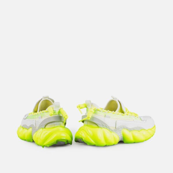 Pantofi sport alb si verde neon c-452 - imagine 4