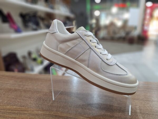 Pantofi sport off-white, dusty rose cu finisaj perlat c-445 - imagine 7