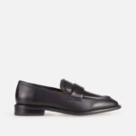 Pantofi din piele naturala, negri c-459 - imagine 2