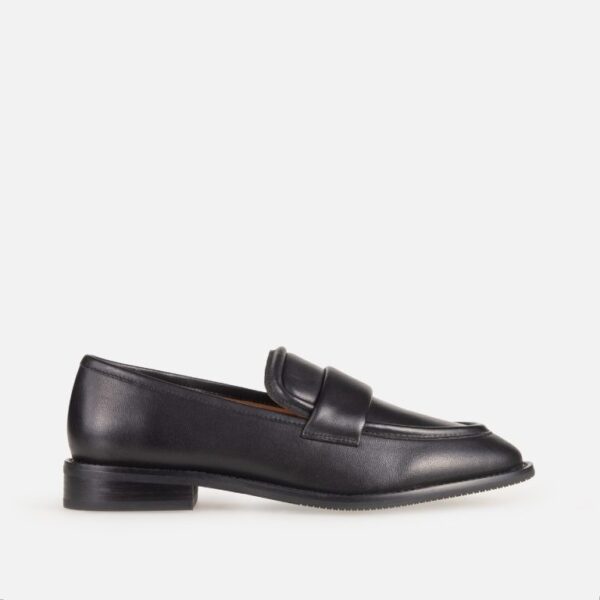Pantofi din piele naturala, negri c-459 - imagine 2