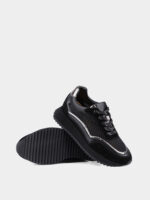 Sneakers negri din piele intoarsa c-465 - imagine 3