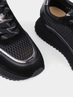 Sneakers negri din piele intoarsa c-465 - imagine 2