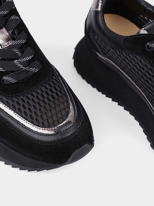 Sneakers negri din piele intoarsa c-465 - imagine 2