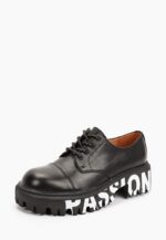 Pantofi negri de dama cu sireturi c-82 - imagine 3