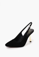 Pantofi decupati negri, piele intoarsa c-507 - imagine 3