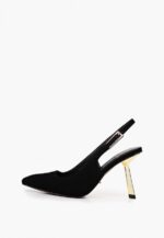 Pantofi decupati negri, piele intoarsa c-507 - imagine 2