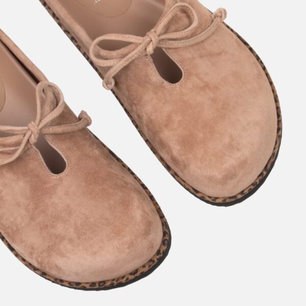 Saboti dama bej din piele intoarsa c-523 - imagine 3