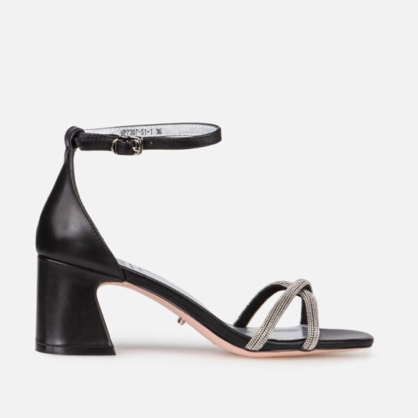 Sandale elegante cu toc gros si bareta pe glezna c-526 - imagine 3