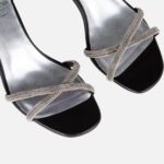 Sandale elegante cu toc gros si bareta pe glezna c-526 - imagine 2