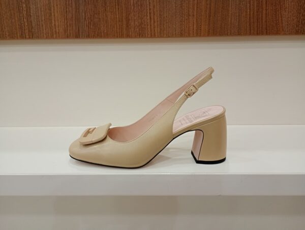 Pantofi decupati bej c-498 - imagine 2