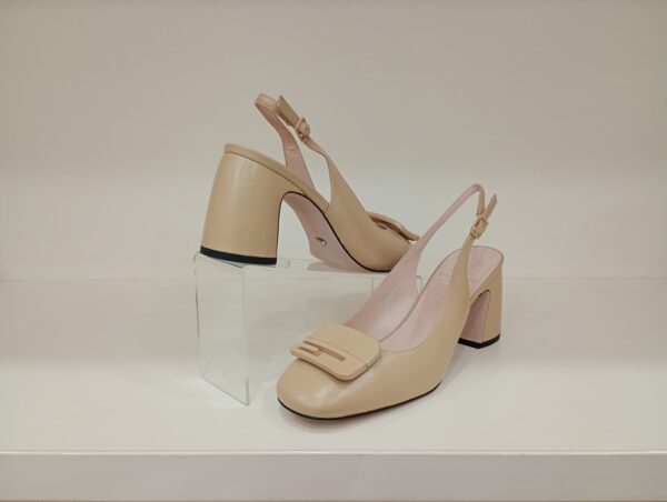 Pantofi decupati bej c-498 - imagine 3