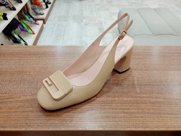 Pantofi decupati bej c-498 - imagine 4