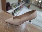 Pantofi nude cu toc kitten din piele naturala c841 - imagine 2