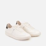 Pantofi sport de dama albi din piele naturala c-443