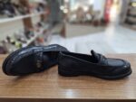 Mocasini "penny loafer" din piele naturala, negri c-455 - imagine 2
