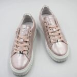 Pantofi sport roz prafuit cu textura metalizata c-458