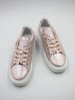 Pantofi sport roz prafuit cu textura metalizata c-458